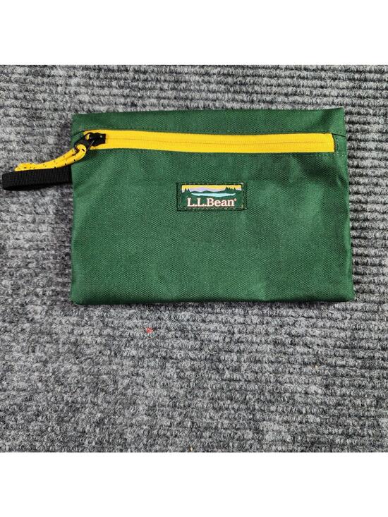 L.L. Bean Other - L.L. Bean Stowaway Travel/Organizer Accessory Pouch Green Yellow Zip